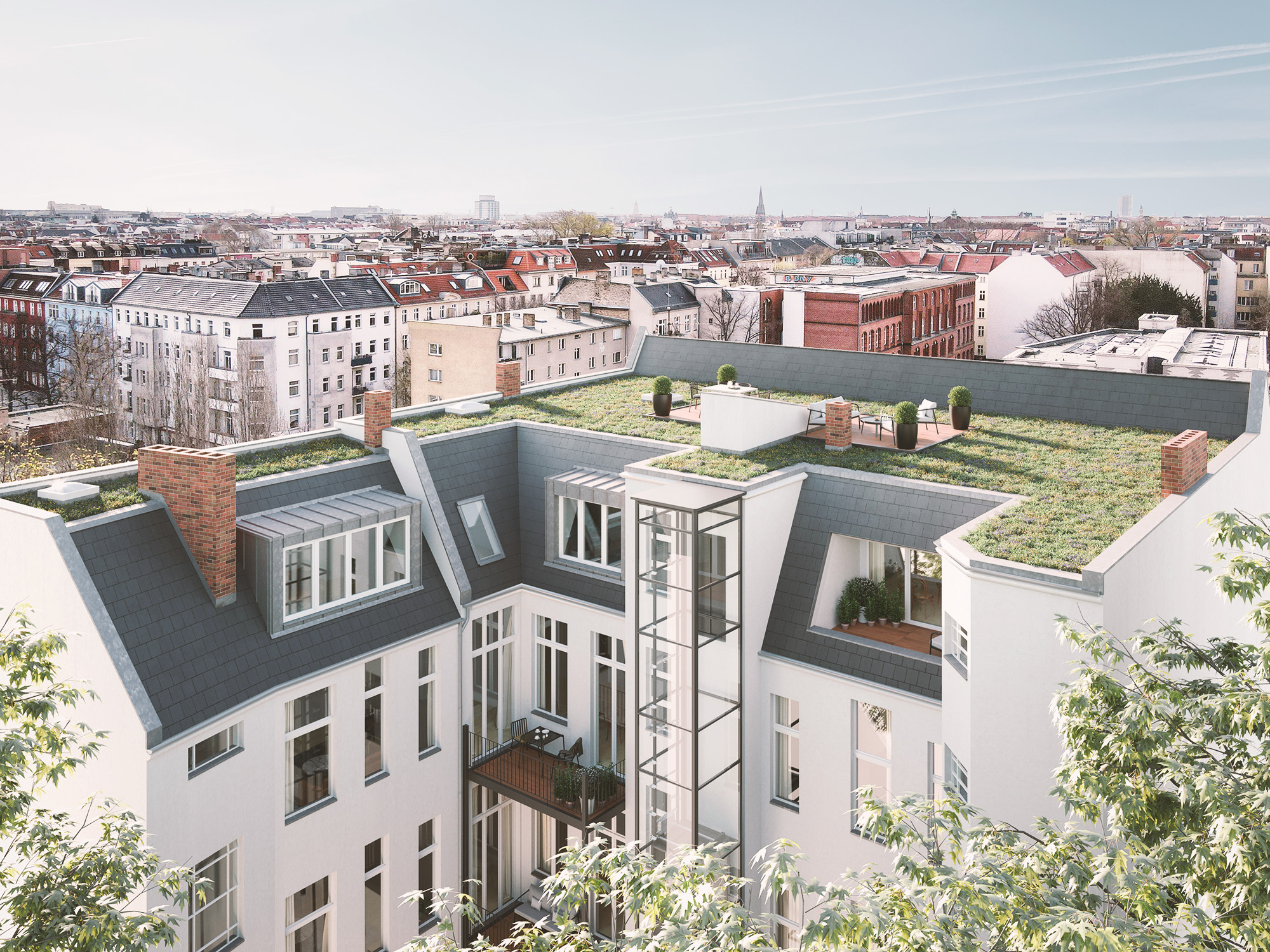 Render of a Roof Apartment Conversion Berlin
